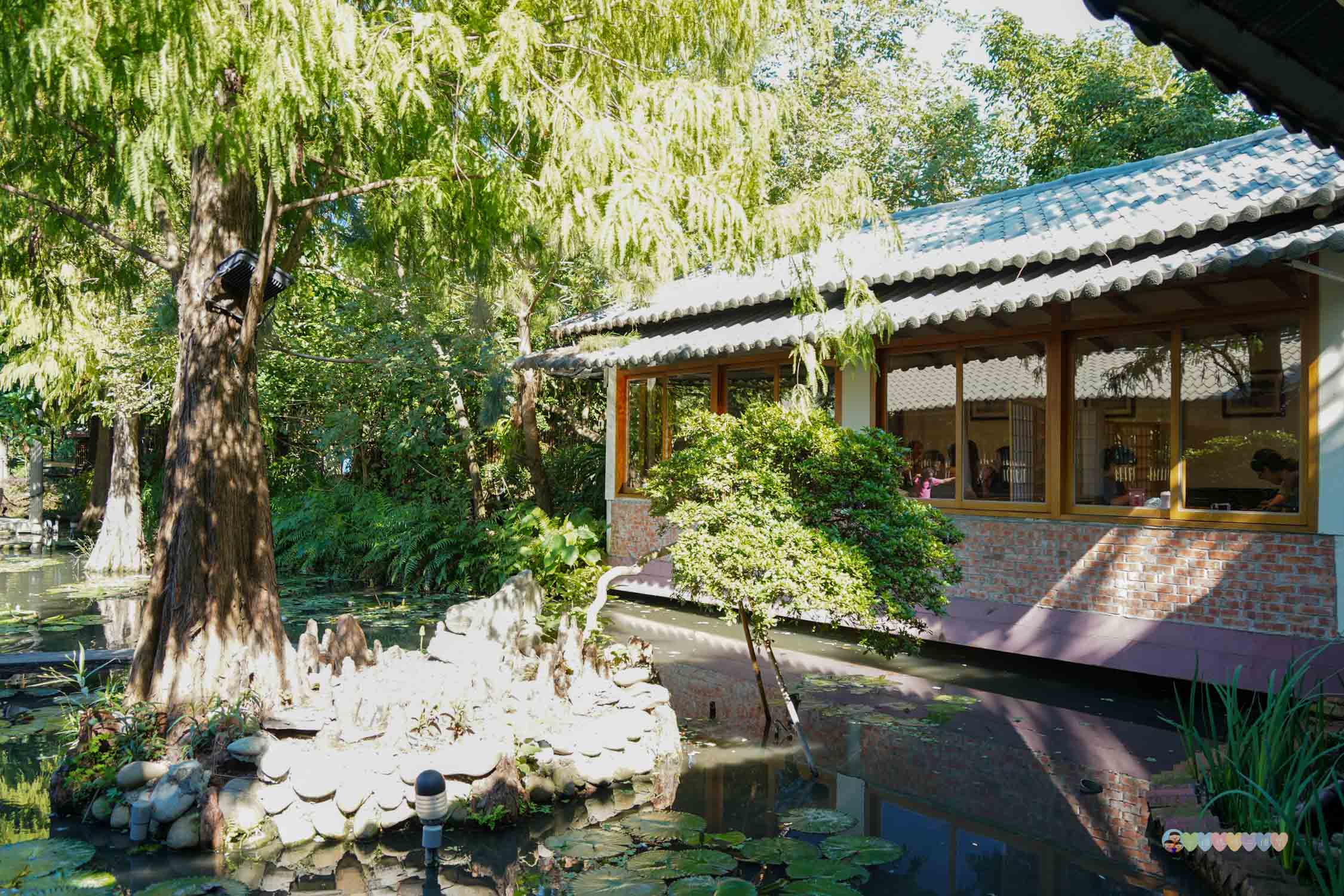 台中|田寮農莊》隱藏都市內,台中南屯古色農園景觀餐廳,隨時能吃到辦桌手路菜,欣賞落羽松與大片蓮池,寵物友善。 - 第24張圖 田寮農莊 環境 (4)