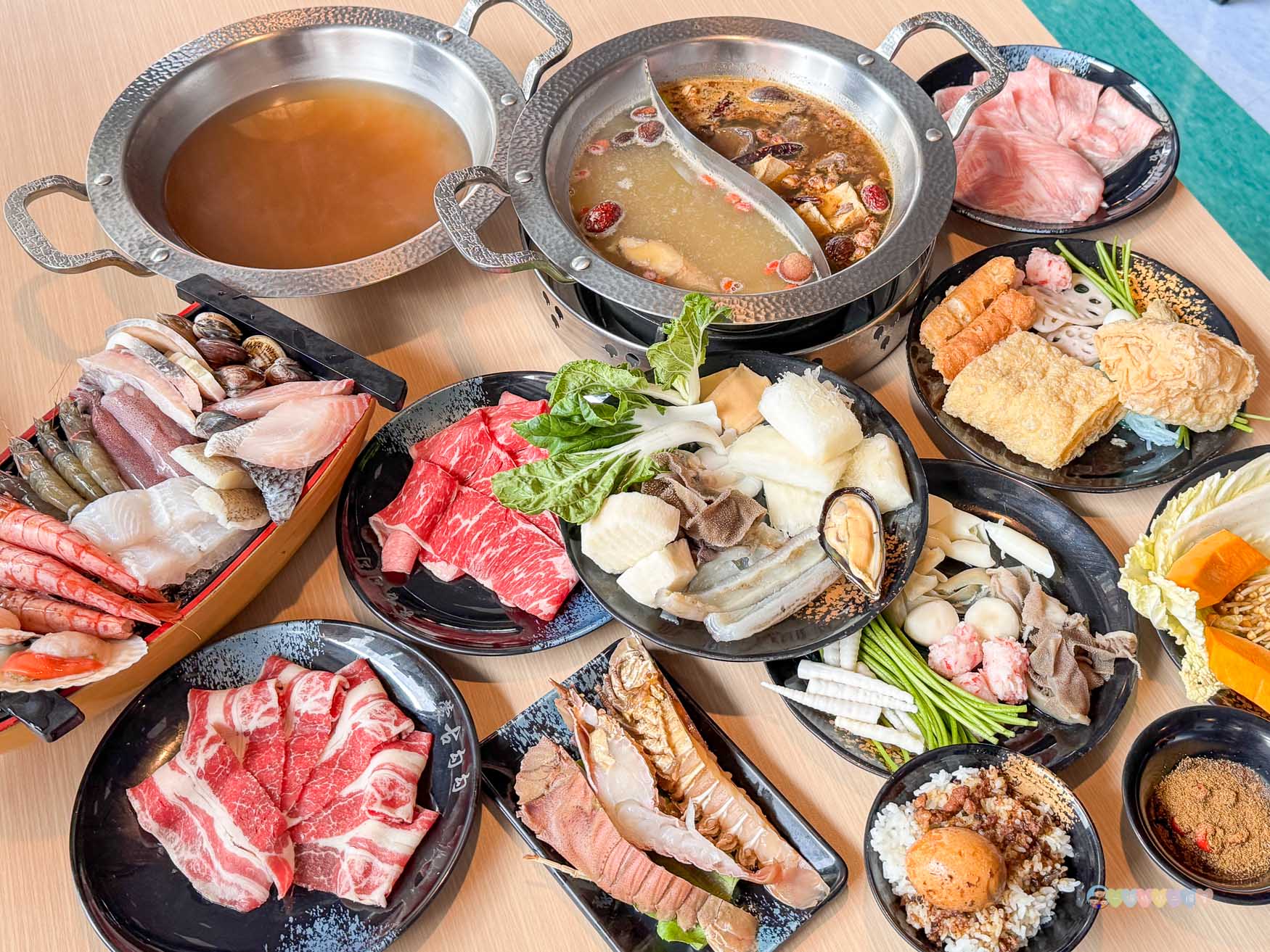 新北|蒙古勾勾》火鍋吃到飽!百種食材自助吧+豪華海鮮拼盤,無油麻辣火鍋,道地蒙古湯頭,三峽聚餐首選! - 第60張圖