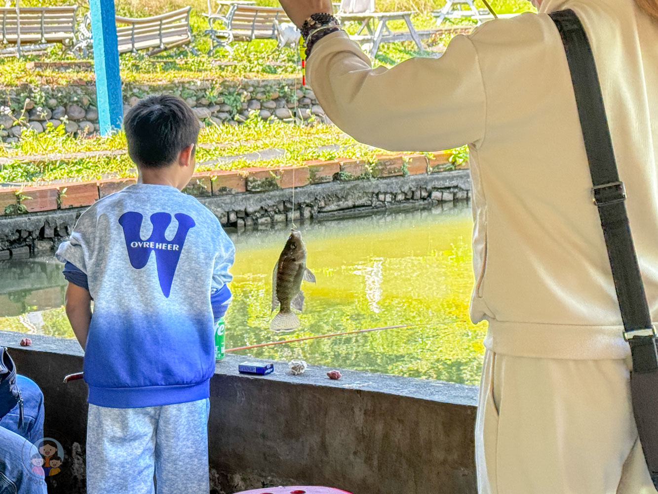 桃園｜花鹿秘境》桃園大溪農場，近距離水豚互動，體驗釣蝦釣魚，還有摸蜆活動。